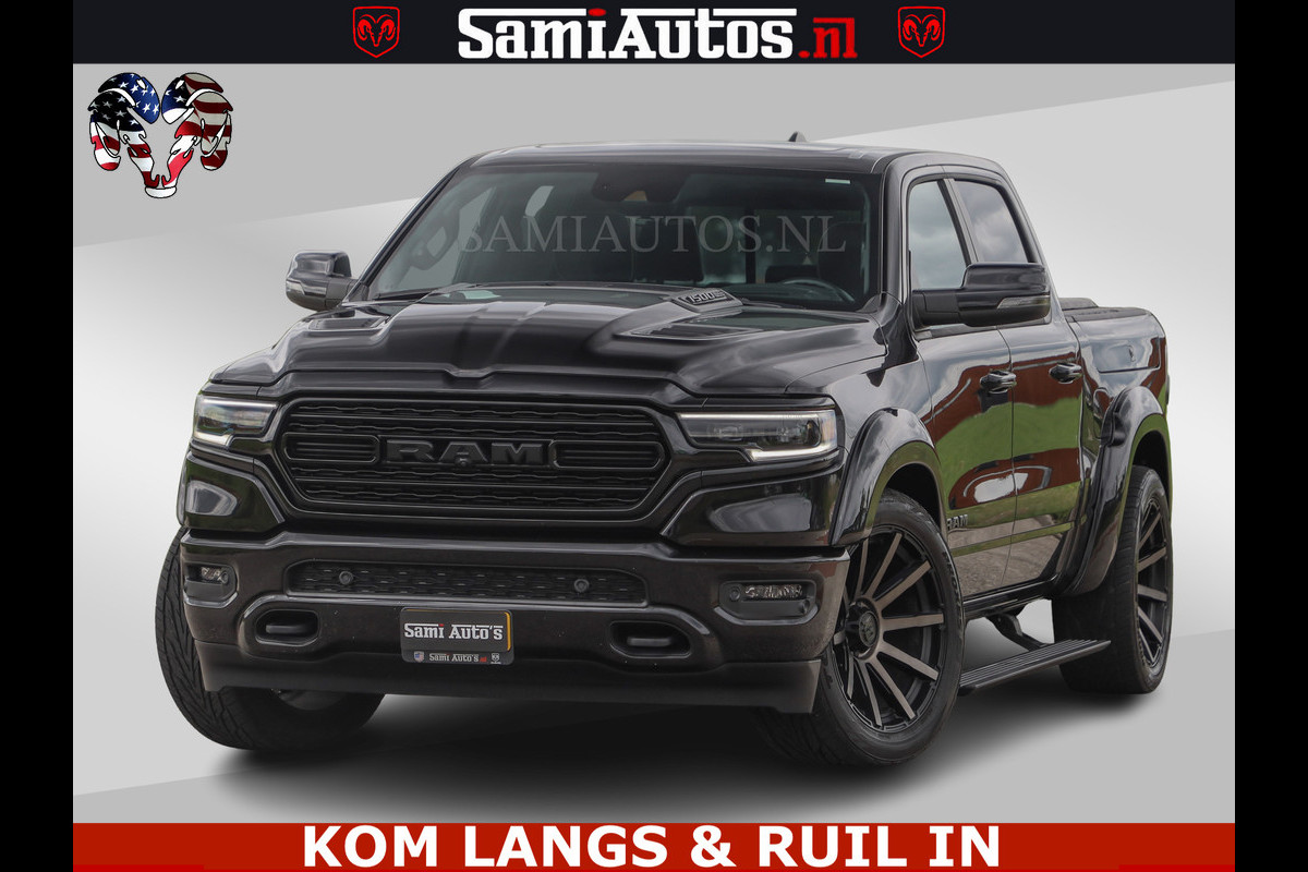 Dodge Ram LIMITED HULK | 5.7 V8 402PK " HEMI | HUD | LUCHTVERING | PANO | MWK KLEP | MEGA VOL | DC | 5 PERS | CREW CAB | DUBBELE CABINE | GRIJSKENETEKN | MEEST COMFORTABELE BEDRIJFSAUTO |