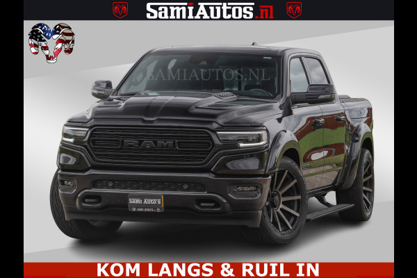 Dodge Ram LIMITED HULK | 5.7 V8 402PK " HEMI | HUD | LUCHTVERING | PANO | MWK KLEP | MEGA VOL | DC | 5 PERS | CREW CAB | DUBBELE CABINE | GRIJSKENETEKN | MEEST COMFORTABELE BEDRIJFSAUTO |