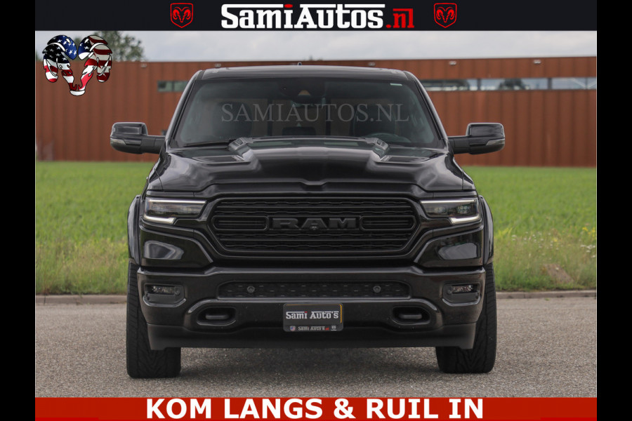 Dodge Ram LIMITED HULK | 5.7 V8 402PK " HEMI | HUD | LUCHTVERING | PANO | MWK KLEP | MEGA VOL | DC | 5 PERS | CREW CAB | DUBBELE CABINE | GRIJSKENETEKN | MEEST COMFORTABELE BEDRIJFSAUTO |