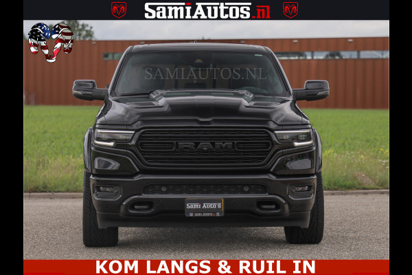 Dodge Ram LIMITED HULK | 5.7 V8 402PK " HEMI | HUD | LUCHTVERING | PANO | MWK KLEP | MEGA VOL | DC | 5 PERS | CREW CAB | DUBBELE CABINE | GRIJSKENETEKN | MEEST COMFORTABELE BEDRIJFSAUTO |