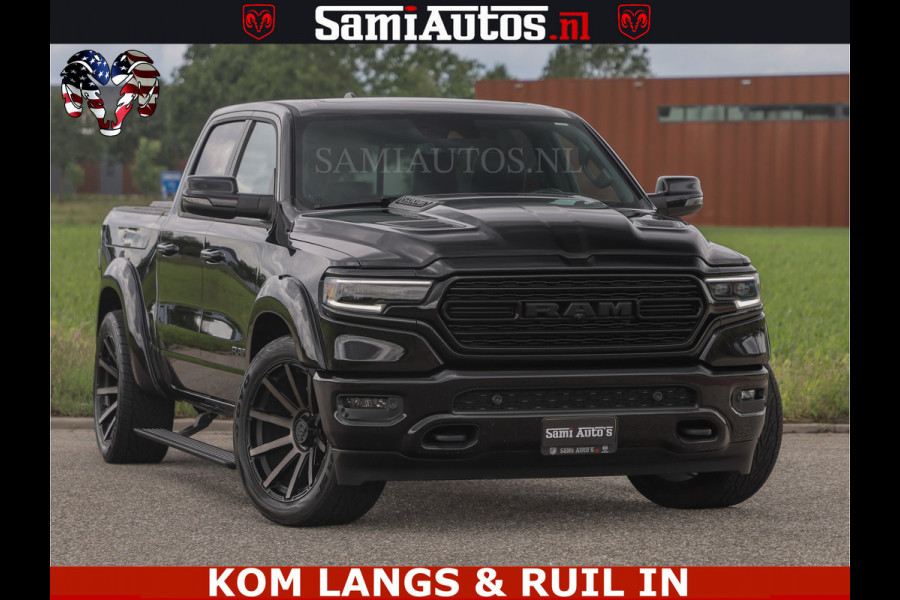 Dodge Ram LIMITED HULK | 5.7 V8 402PK " HEMI | HUD | LUCHTVERING | PANO | MWK KLEP | MEGA VOL | DC | 5 PERS | CREW CAB | DUBBELE CABINE | GRIJSKENETEKN | MEEST COMFORTABELE BEDRIJFSAUTO |