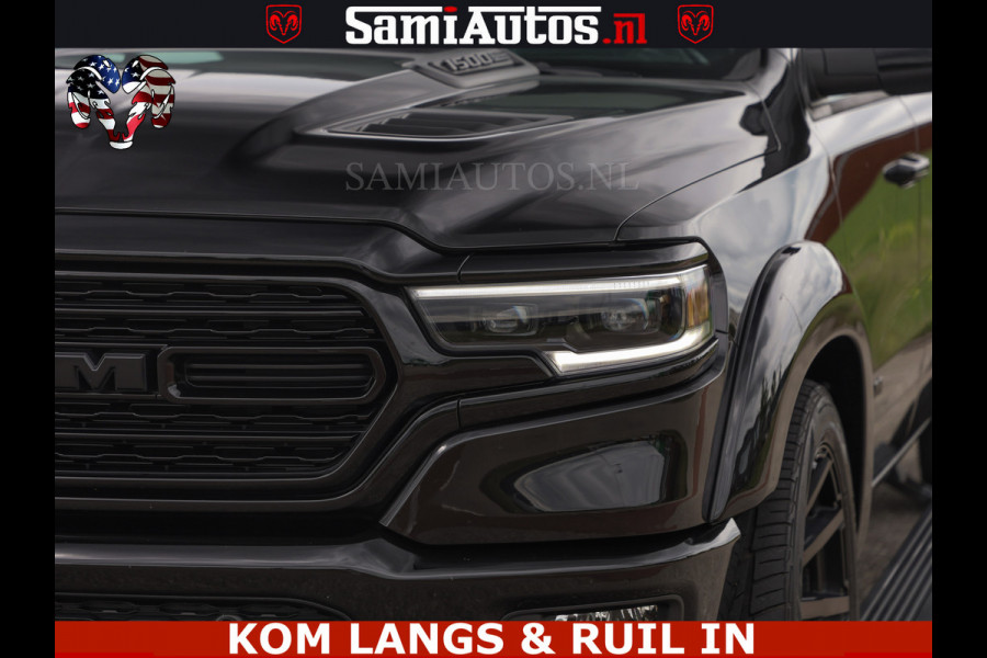 Dodge Ram LIMITED HULK | 5.7 V8 402PK " HEMI | HUD | LUCHTVERING | PANO | MWK KLEP | MEGA VOL | DC | 5 PERS | CREW CAB | DUBBELE CABINE | GRIJSKENETEKN | MEEST COMFORTABELE BEDRIJFSAUTO |