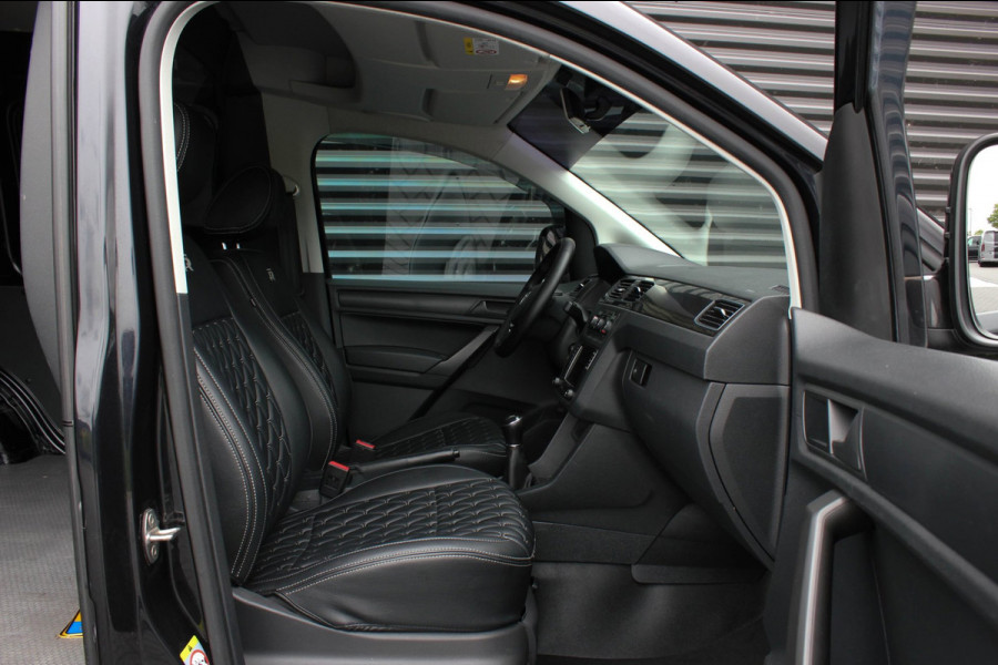 Volkswagen Caddy 2.0 TDI 185PK JB- EDITION / FULL BLACK / SCHROEFSET / LEDEREN BEKLEDING / NIEUWSTAAT / ELEK- PAKKET / MAXTON PACK