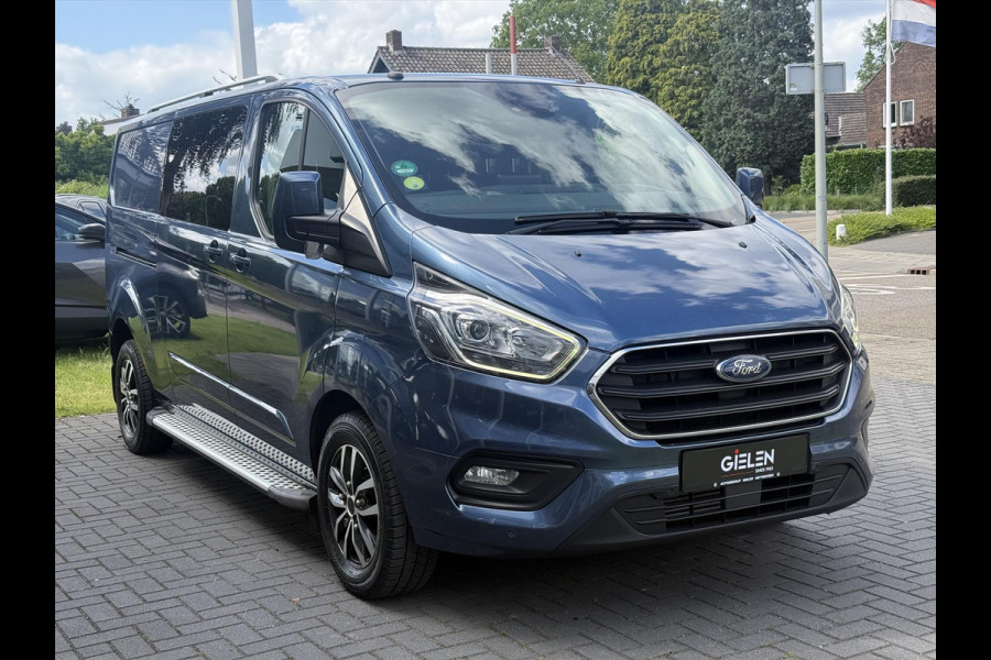 Ford Transit Custom GB 2.0 TDCi 170PK 340 L2H1 Limited | Navigatie, Parkeersensoren, Roofrails, Trekhaak, Dubbele Cabine, Dubbele schuifdeur