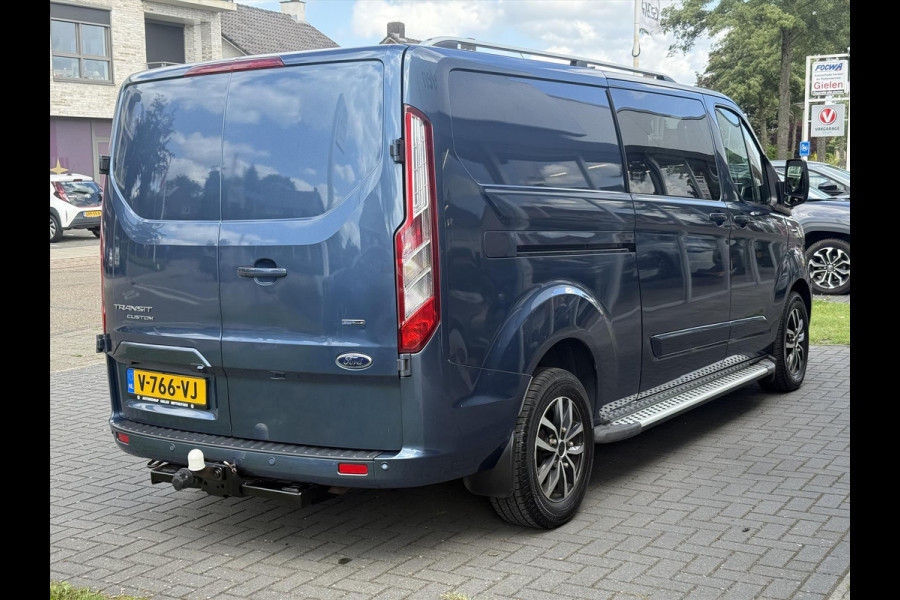 Ford Transit Custom GB 2.0 TDCi 170PK 340 L2H1 Limited | Navigatie, Parkeersensoren, Roofrails, Trekhaak, Dubbele Cabine, Dubbele schuifdeur