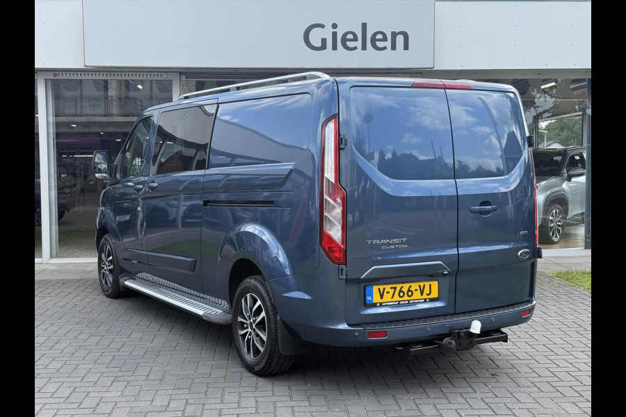 Ford Transit Custom GB 2.0 TDCi 170PK 340 L2H1 Limited | Navigatie, Parkeersensoren, Roofrails, Trekhaak, Dubbele Cabine, Dubbele schuifdeur