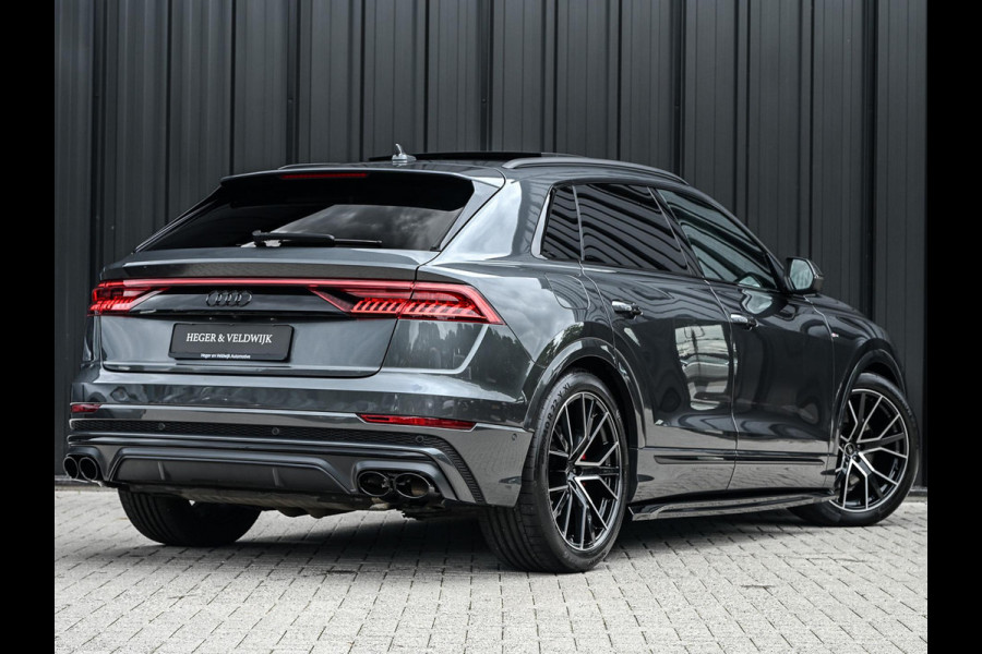 Audi Q8 60 TFSI e quattro Pro Line S Competition | Panoramadak | Luchtvering | B&O | Adaptive Cruise | Ambiance Interieur | 360 Camera | Memory Seats | Stuurverwarming |