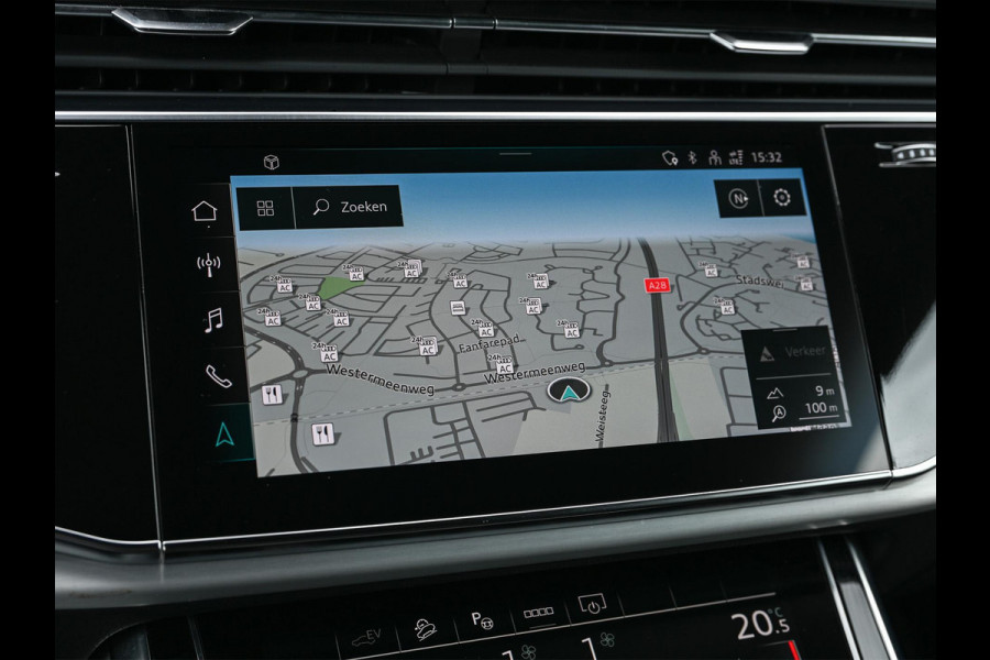 Audi Q8 60 TFSI e quattro Pro Line S Competition | Panoramadak | Luchtvering | B&O | Adaptive Cruise | Ambiance Interieur | 360 Camera | Memory Seats | Stuurverwarming |
