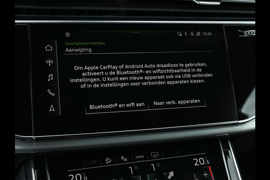 Audi Q8 60 TFSI e quattro Pro Line S Competition | Panoramadak | Luchtvering | B&O | Adaptive Cruise | Ambiance Interieur | 360 Camera | Memory Seats | Stuurverwarming |