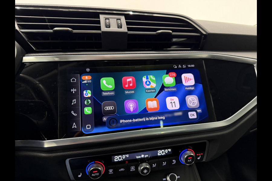 Audi Q3 35 TFSI Advanced Automaat Panoramadak Navigatie Apple Carplay/Android Auto 360 camera Parkeersensoren Cruise Control Alacantara Full Led Stoelverwarming Climate Control Lichtmetalen velgen