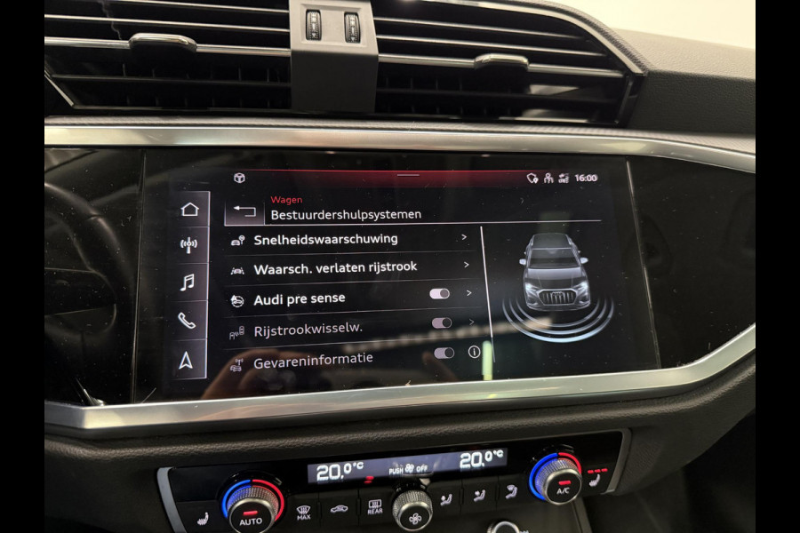 Audi Q3 35 TFSI Advanced Automaat Panoramadak Navigatie Apple Carplay/Android Auto 360 camera Parkeersensoren Cruise Control Alacantara Full Led Stoelverwarming Climate Control Lichtmetalen velgen
