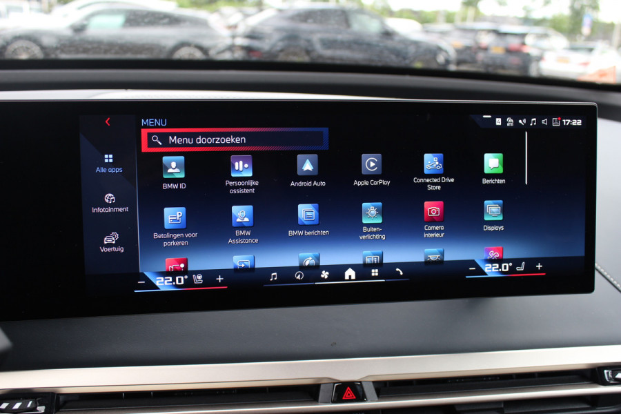 BMW iX M60 High Executive 112 kWh 27.972 km! / SOh 96,8% / Trekhaak / Panoramadak / 360Camera / Head-up / Bowers&Wilkens / Softclose / 22'' / Luchtvering / Laser LED / CarPlay / Volleder / Stoel+Stuurverwarming / Dodehoek / DAB / ACC