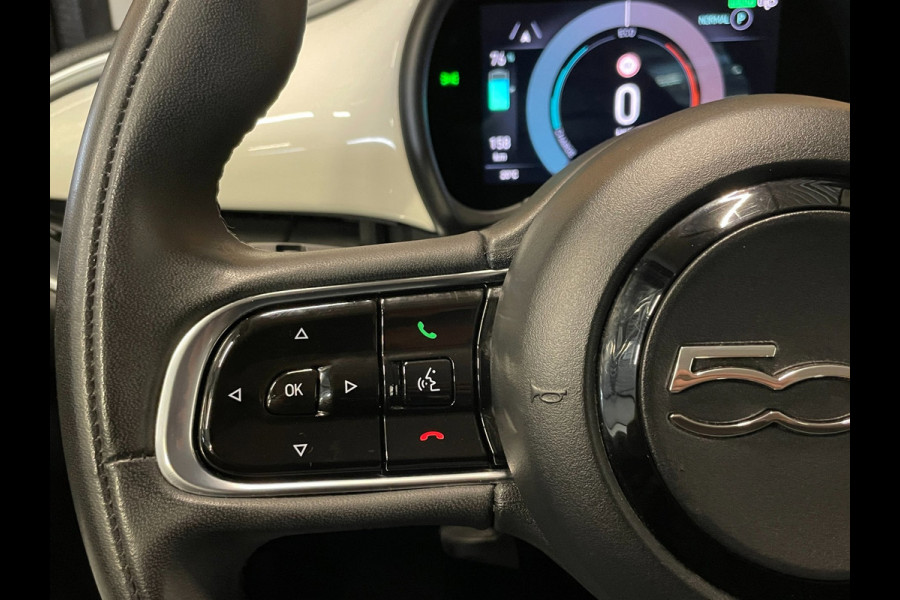 Fiat 500 Icon 42 kWh|321 WLTP|91% SOH|GROTE ACCU|CARPLAY|CAMERA|CLIMATE+CRUISE CONTROL|BLUETOOTH|STOELVERWARMING|NAVIGATIE|PDC-A|