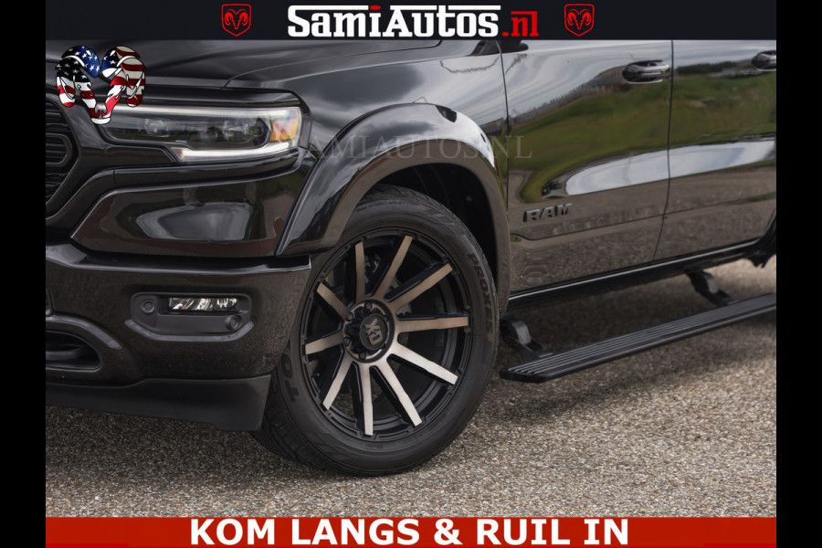 Dodge Ram LIMITED HULK | 5.7 V8 402PK " HEMI | HUD | LUCHTVERING | PANO | MWK KLEP | MEGA VOL | DC | 5 PERS | CREW CAB | DUBBELE CABINE | GRIJSKENETEKN | MEEST COMFORTABELE BEDRIJFSAUTO |