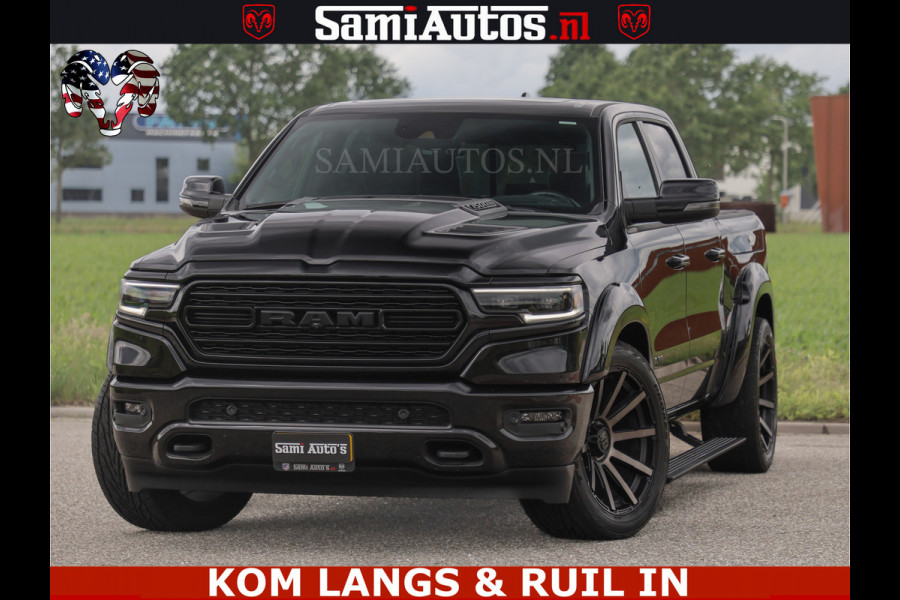 Dodge Ram LIMITED HULK | 5.7 V8 402PK " HEMI | HUD | LUCHTVERING | PANO | MWK KLEP | MEGA VOL | DC | 5 PERS | CREW CAB | DUBBELE CABINE | GRIJSKENETEKN | MEEST COMFORTABELE BEDRIJFSAUTO |