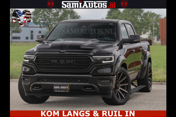 Dodge Ram LIMITED HULK | 5.7 V8 402PK " HEMI | HUD | LUCHTVERING | PANO | MWK KLEP | MEGA VOL | DC | 5 PERS | CREW CAB | DUBBELE CABINE | GRIJSKENETEKN | MEEST COMFORTABELE BEDRIJFSAUTO |