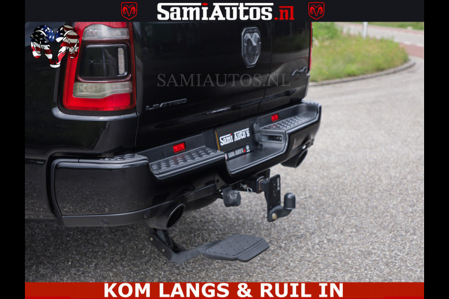 Dodge Ram LIMITED HULK | 5.7 V8 402PK " HEMI | HUD | LUCHTVERING | PANO | MWK KLEP | MEGA VOL | DC | 5 PERS | CREW CAB | DUBBELE CABINE | GRIJSKENETEKN | MEEST COMFORTABELE BEDRIJFSAUTO |