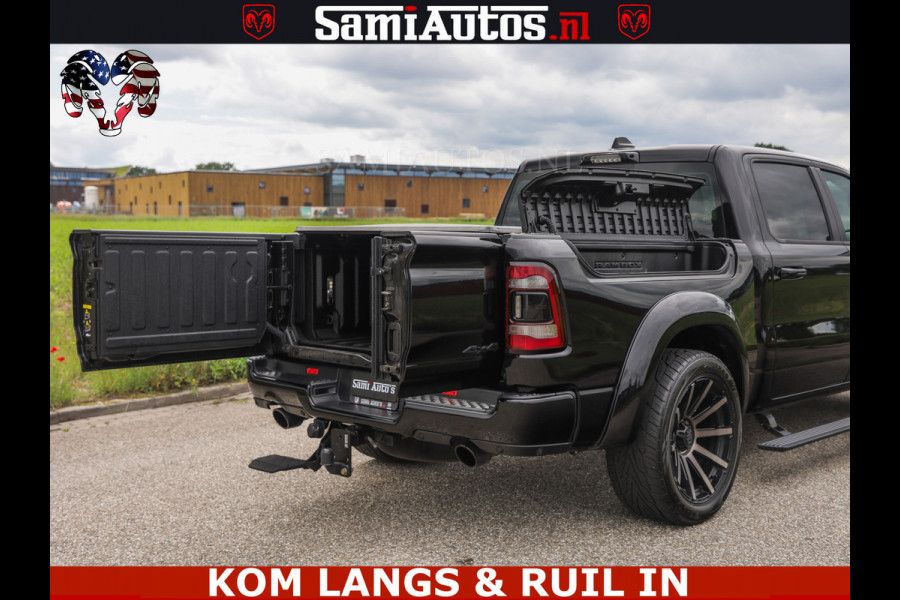 Dodge Ram LIMITED HULK | 5.7 V8 402PK " HEMI | HUD | LUCHTVERING | PANO | MWK KLEP | MEGA VOL | DC | 5 PERS | CREW CAB | DUBBELE CABINE | GRIJSKENETEKN | MEEST COMFORTABELE BEDRIJFSAUTO |