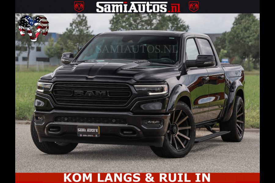 Dodge Ram LIMITED HULK | 5.7 V8 402PK " HEMI | HUD | LUCHTVERING | PANO | MWK KLEP | MEGA VOL | DC | 5 PERS | CREW CAB | DUBBELE CABINE | GRIJSKENETEKN | MEEST COMFORTABELE BEDRIJFSAUTO |