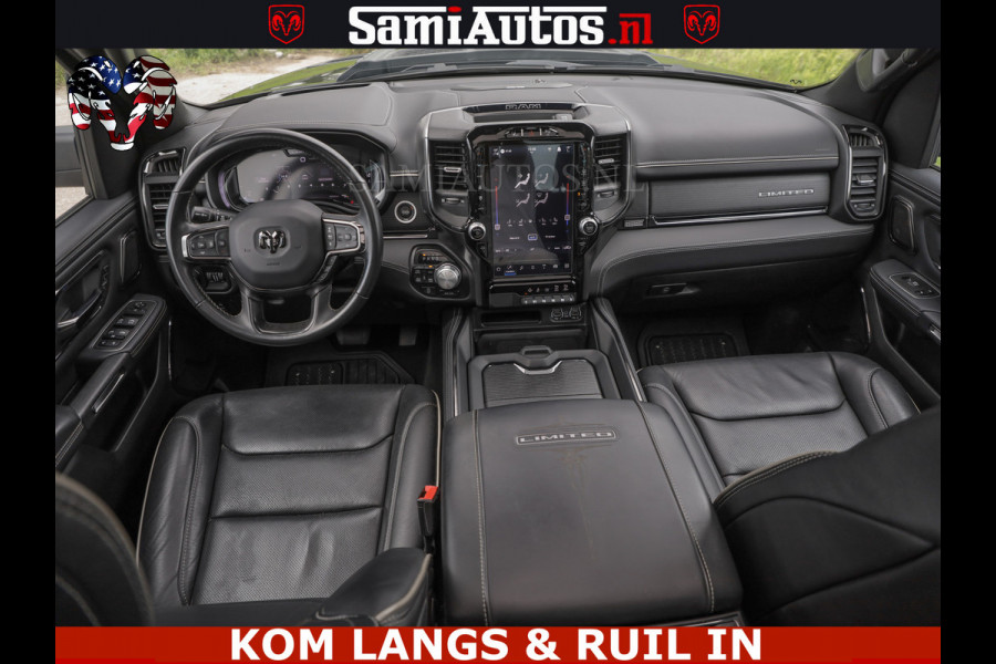 Dodge Ram LIMITED HULK | 5.7 V8 402PK " HEMI | HUD | LUCHTVERING | PANO | MWK KLEP | MEGA VOL | DC | 5 PERS | CREW CAB | DUBBELE CABINE | GRIJSKENETEKN | MEEST COMFORTABELE BEDRIJFSAUTO |