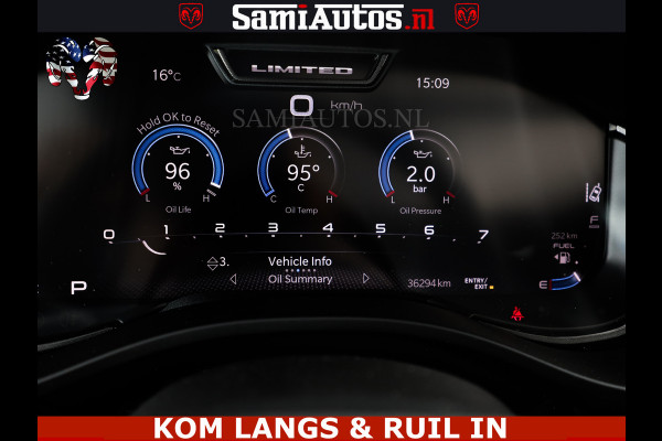 Dodge Ram LIMITED HULK | 5.7 V8 402PK " HEMI | HUD | LUCHTVERING | PANO | MWK KLEP | MEGA VOL | DC | 5 PERS | CREW CAB | DUBBELE CABINE | GRIJSKENETEKN | MEEST COMFORTABELE BEDRIJFSAUTO |