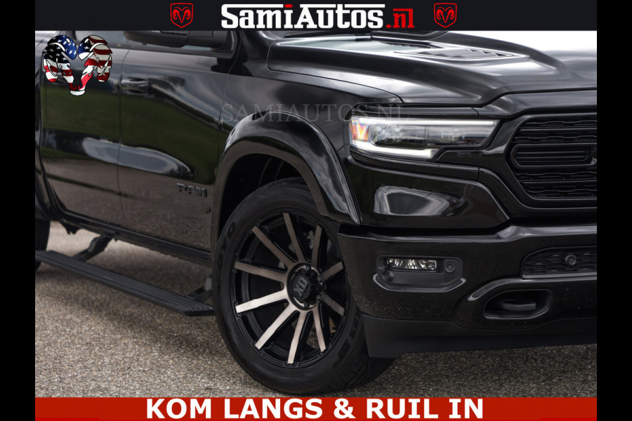 Dodge Ram LIMITED HULK | 5.7 V8 402PK " HEMI | HUD | LUCHTVERING | PANO | MWK KLEP | MEGA VOL | DC | 5 PERS | CREW CAB | DUBBELE CABINE | GRIJSKENETEKN | MEEST COMFORTABELE BEDRIJFSAUTO |