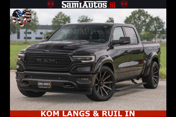 Dodge Ram LIMITED HULK | 5.7 V8 402PK " HEMI | HUD | LUCHTVERING | PANO | MWK KLEP | MEGA VOL | DC | 5 PERS | CREW CAB | DUBBELE CABINE | GRIJSKENETEKN | MEEST COMFORTABELE BEDRIJFSAUTO |
