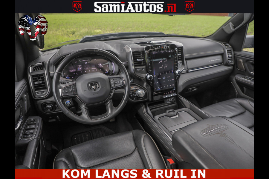 Dodge Ram LIMITED HULK | 5.7 V8 402PK " HEMI | HUD | LUCHTVERING | PANO | MWK KLEP | MEGA VOL | DC | 5 PERS | CREW CAB | DUBBELE CABINE | GRIJSKENETEKN | MEEST COMFORTABELE BEDRIJFSAUTO |