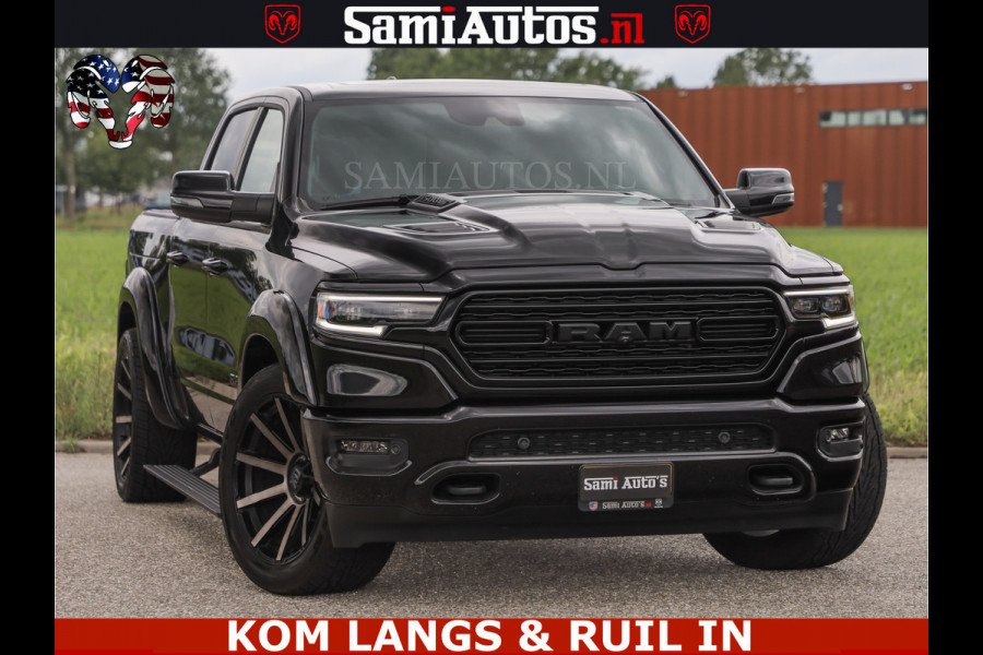 Dodge Ram LIMITED HULK | 5.7 V8 402PK " HEMI | HUD | LUCHTVERING | PANO | MWK KLEP | MEGA VOL | DC | 5 PERS | CREW CAB | DUBBELE CABINE | GRIJSKENETEKN | MEEST COMFORTABELE BEDRIJFSAUTO |