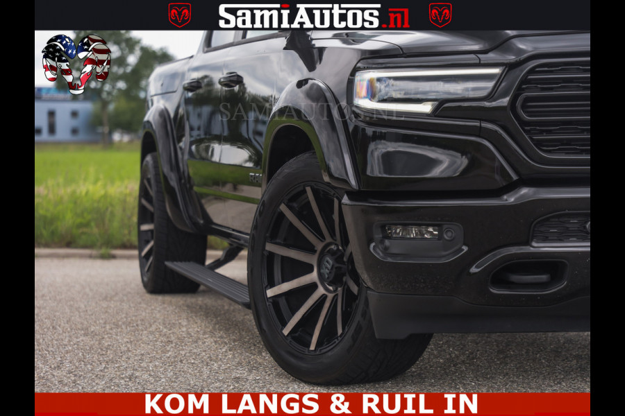 Dodge Ram LIMITED HULK | 5.7 V8 402PK " HEMI | HUD | LUCHTVERING | PANO | MWK KLEP | MEGA VOL | DC | 5 PERS | CREW CAB | DUBBELE CABINE | GRIJSKENETEKN | MEEST COMFORTABELE BEDRIJFSAUTO |