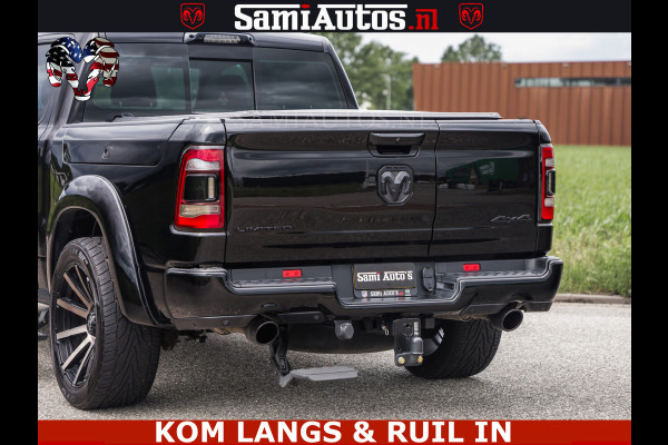 Dodge Ram LIMITED HULK | 5.7 V8 402PK " HEMI | HUD | LUCHTVERING | PANO | MWK KLEP | MEGA VOL | DC | 5 PERS | CREW CAB | DUBBELE CABINE | GRIJSKENETEKN | MEEST COMFORTABELE BEDRIJFSAUTO |