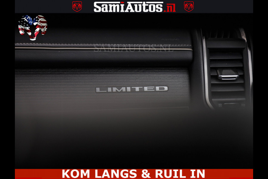 Dodge Ram LIMITED HULK | 5.7 V8 402PK " HEMI | HUD | LUCHTVERING | PANO | MWK KLEP | MEGA VOL | DC | 5 PERS | CREW CAB | DUBBELE CABINE | GRIJSKENETEKN | MEEST COMFORTABELE BEDRIJFSAUTO |