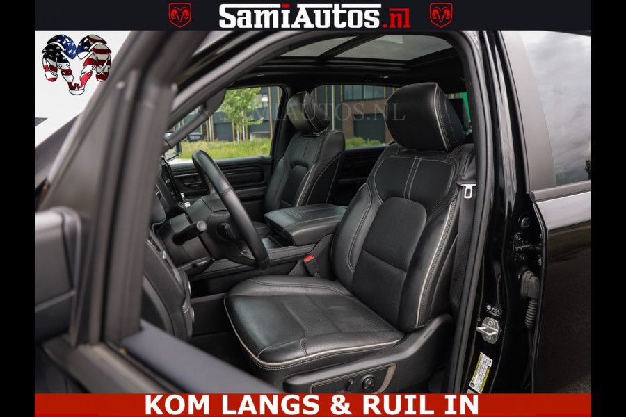 Dodge Ram LIMITED HULK | 5.7 V8 402PK " HEMI | HUD | LUCHTVERING | PANO | MWK KLEP | MEGA VOL | DC | 5 PERS | CREW CAB | DUBBELE CABINE | GRIJSKENETEKN | MEEST COMFORTABELE BEDRIJFSAUTO |