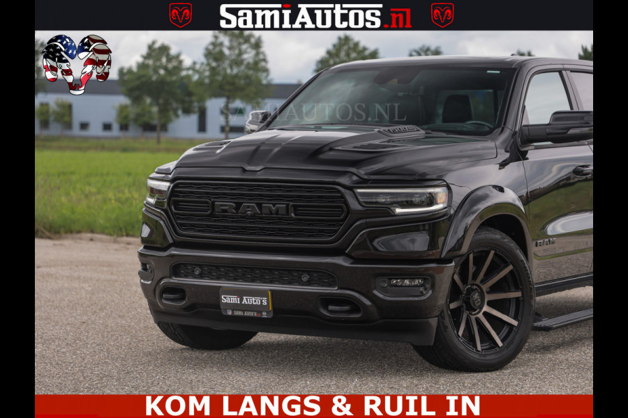 Dodge Ram LIMITED HULK | 5.7 V8 402PK " HEMI | HUD | LUCHTVERING | PANO | MWK KLEP | MEGA VOL | DC | 5 PERS | CREW CAB | DUBBELE CABINE | GRIJSKENETEKN | MEEST COMFORTABELE BEDRIJFSAUTO |