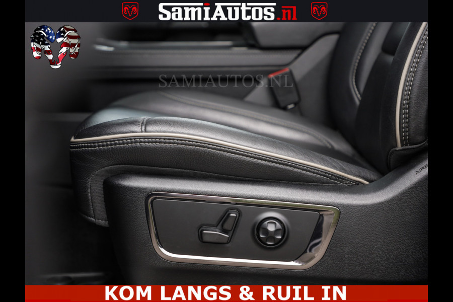 Dodge Ram LIMITED HULK | 5.7 V8 402PK " HEMI | HUD | LUCHTVERING | PANO | MWK KLEP | MEGA VOL | DC | 5 PERS | CREW CAB | DUBBELE CABINE | GRIJSKENETEKN | MEEST COMFORTABELE BEDRIJFSAUTO |