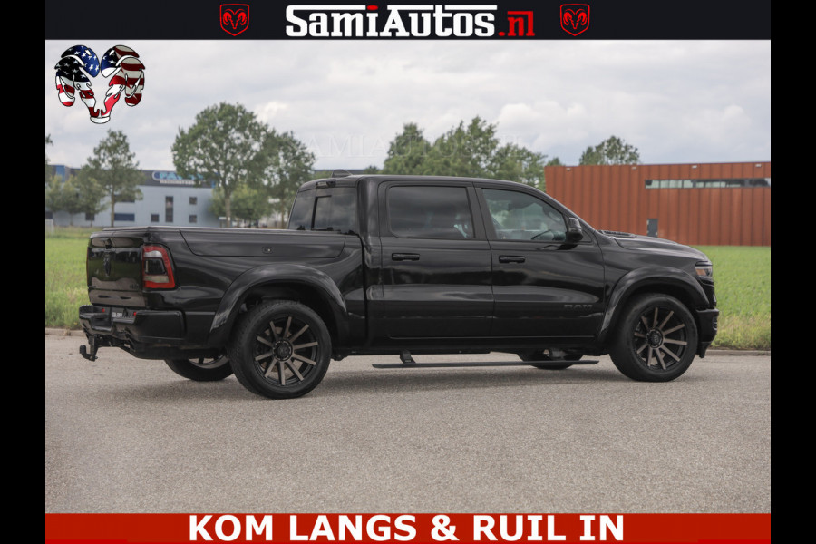 Dodge Ram LIMITED HULK | 5.7 V8 402PK " HEMI | HUD | LUCHTVERING | PANO | MWK KLEP | MEGA VOL | DC | 5 PERS | CREW CAB | DUBBELE CABINE | GRIJSKENETEKN | MEEST COMFORTABELE BEDRIJFSAUTO |