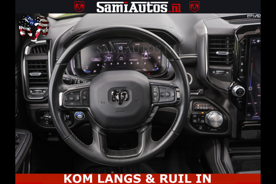 Dodge Ram LIMITED HULK | 5.7 V8 402PK " HEMI | HUD | LUCHTVERING | PANO | MWK KLEP | MEGA VOL | DC | 5 PERS | CREW CAB | DUBBELE CABINE | GRIJSKENETEKN | MEEST COMFORTABELE BEDRIJFSAUTO |