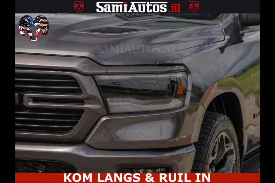Dodge Ram SPORT | 5.7 V8 HEMI 402PK | GRANITE CRYSTAL | GROOTSCHERM | PANO | LIMITED WIELEN | DUBBEL CABINE DC | 5 PERSOONS | GRIJSKENTEKEN |
