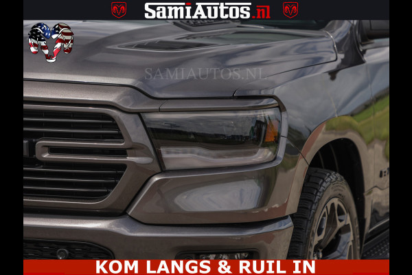 Dodge Ram SPORT | 5.7 V8 HEMI 402PK | GRANITE CRYSTAL | GROOTSCHERM | PANO | LIMITED WIELEN | DUBBEL CABINE DC | 5 PERSOONS | GRIJSKENTEKEN |