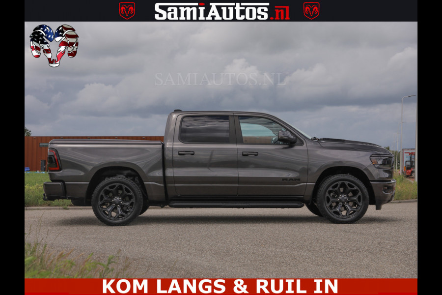 Dodge Ram SPORT | 5.7 V8 HEMI 402PK | GRANITE CRYSTAL | GROOTSCHERM | PANO | LIMITED WIELEN | DUBBEL CABINE DC | 5 PERSOONS | GRIJSKENTEKEN |