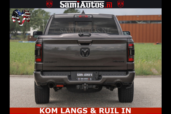 Dodge Ram SPORT | 5.7 V8 HEMI 402PK | GRANITE CRYSTAL | GROOTSCHERM | PANO | LIMITED WIELEN | DUBBEL CABINE DC | 5 PERSOONS | GRIJSKENTEKEN |
