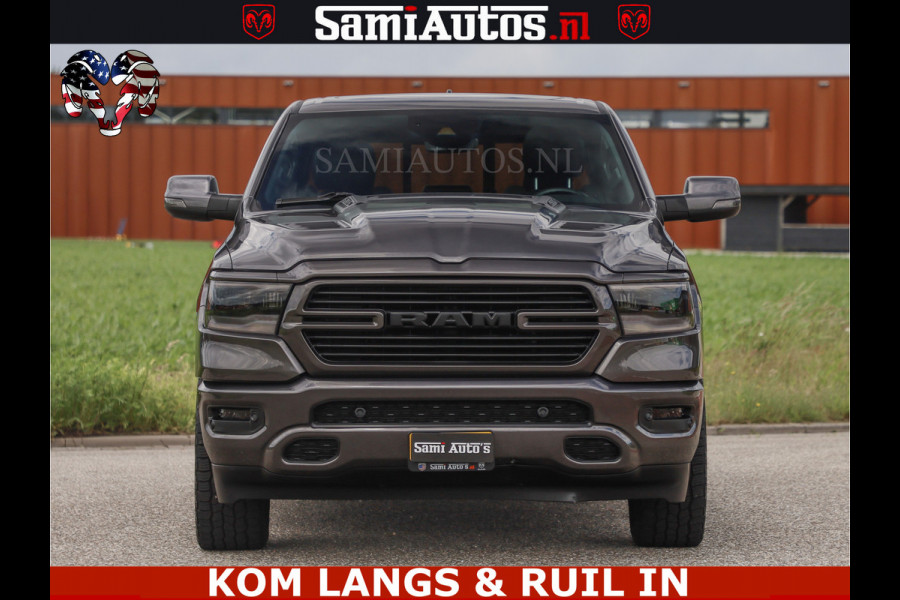 Dodge Ram SPORT | 5.7 V8 HEMI 402PK | GRANITE CRYSTAL | GROOTSCHERM | PANO | LIMITED WIELEN | DUBBEL CABINE DC | 5 PERSOONS | GRIJSKENTEKEN |
