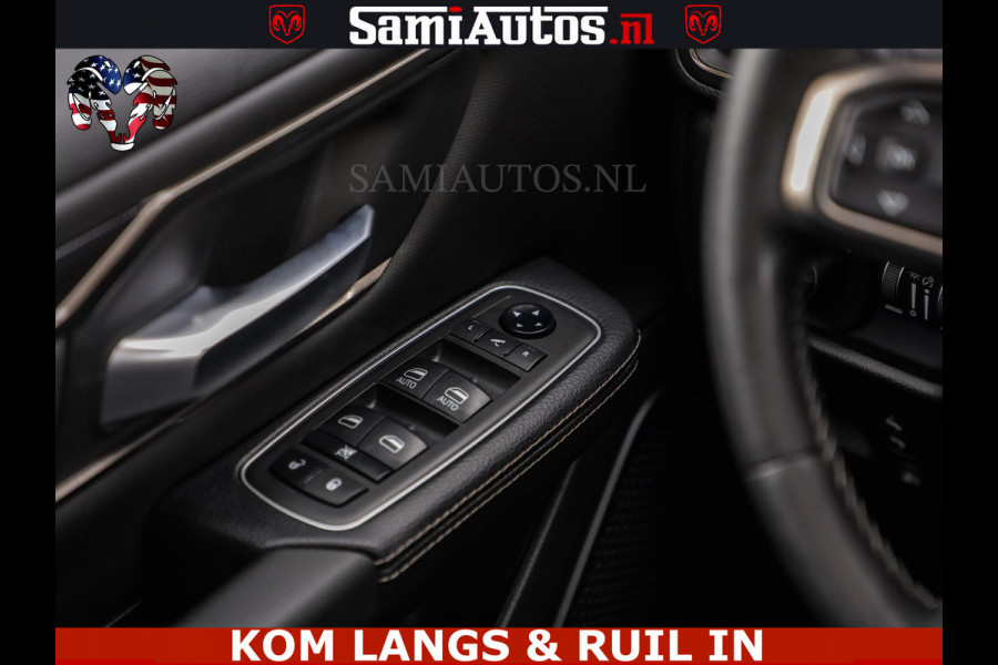 Dodge Ram SPORT | 5.7 V8 HEMI 402PK | GRANITE CRYSTAL | GROOTSCHERM | PANO | LIMITED WIELEN | DUBBEL CABINE DC | 5 PERSOONS | GRIJSKENTEKEN |