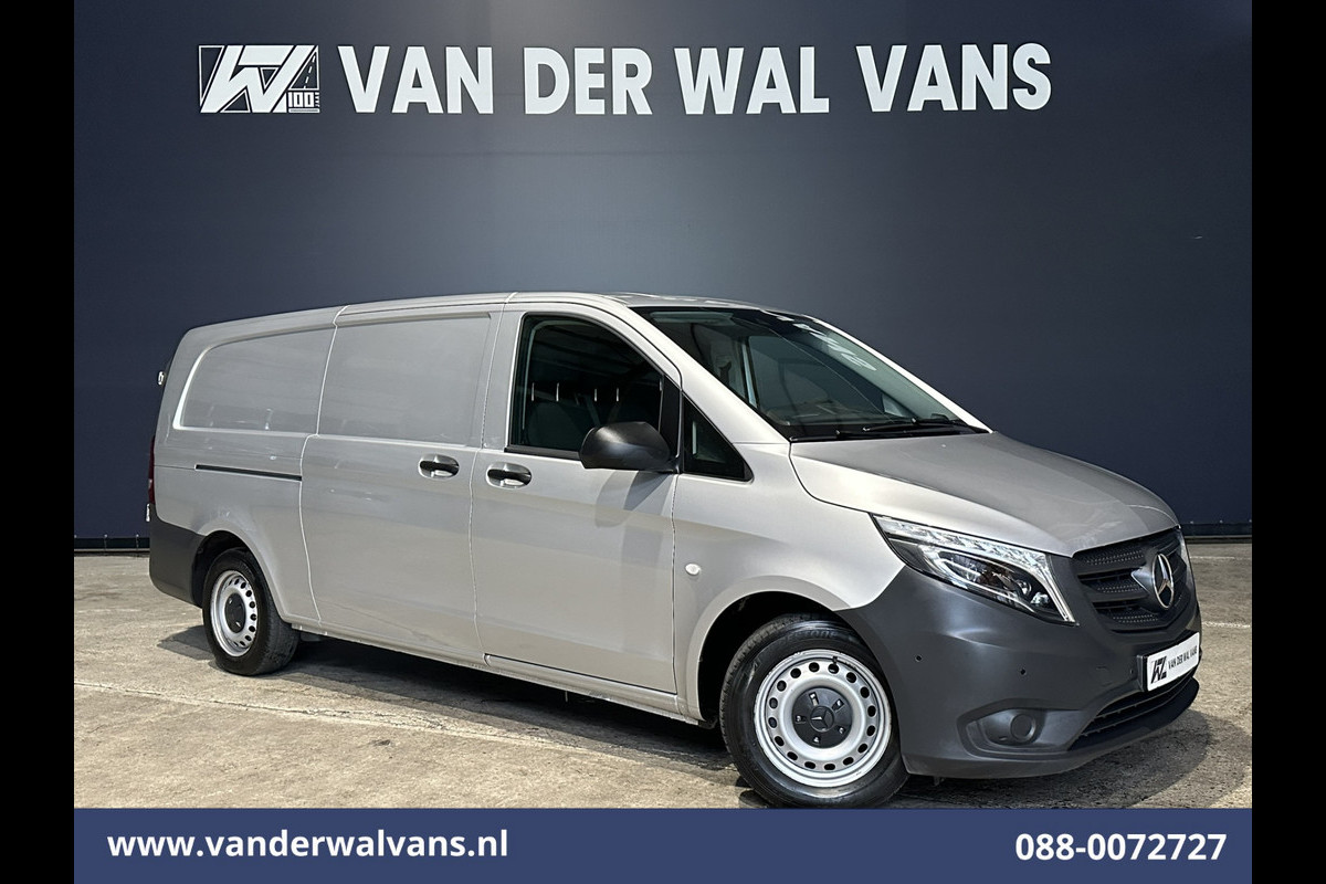 Mercedes-Benz Vito 116 CDI 164pk L3H1 Euro6 Airco | Camera | Cruisecontrol | LED | 2500kg Trekhaak Parkeersensoren, Stoelverwarming, Bijrijdersbank