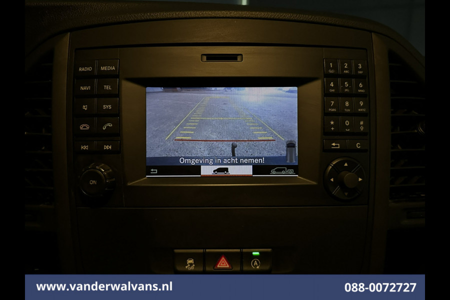 Mercedes-Benz Vito 116 CDI 164pk L3H1 Euro6 Airco | Camera | Cruisecontrol | LED | 2500kg Trekhaak Parkeersensoren, Stoelverwarming, Bijrijdersbank