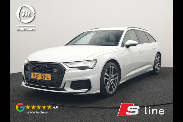 Audi A6 Avant 50 TFSI e Quattro S Line PHEV 300pk Dealer O.H. | Adaptive Cruise | Head Up | Camera | Matrix LED | Lederen Sportstoelen Memory & Verwarmd | Blis | Stuur Verwarmd | Apple Carplay | Navigatie | DAB | Plug In Hybrid |