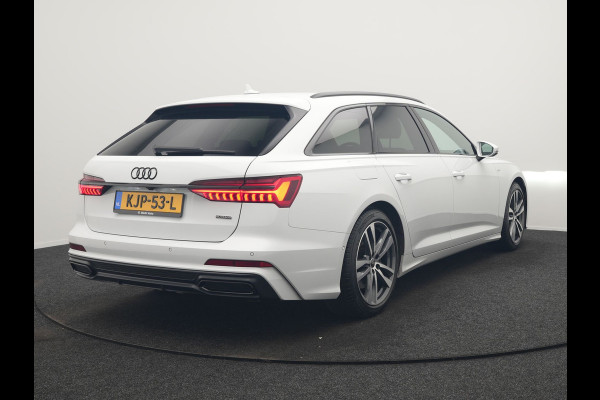 Audi A6 Avant 50 TFSI e Quattro S Line PHEV 300pk Dealer O.H. | Adaptive Cruise | Head Up | Camera | Matrix LED | Lederen Sportstoelen Memory & Verwarmd | Blis | Stuur Verwarmd | Apple Carplay | Navigatie | DAB | Plug In Hybrid |