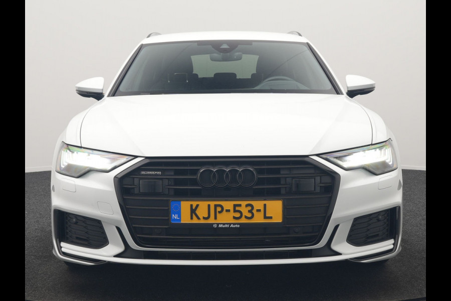 Audi A6 Avant 50 TFSI e Quattro S Line PHEV 300pk Dealer O.H. | Adaptive Cruise | Head Up | Camera | Matrix LED | Lederen Sportstoelen Memory & Verwarmd | Blis | Stuur Verwarmd | Apple Carplay | Navigatie | DAB | Plug In Hybrid |
