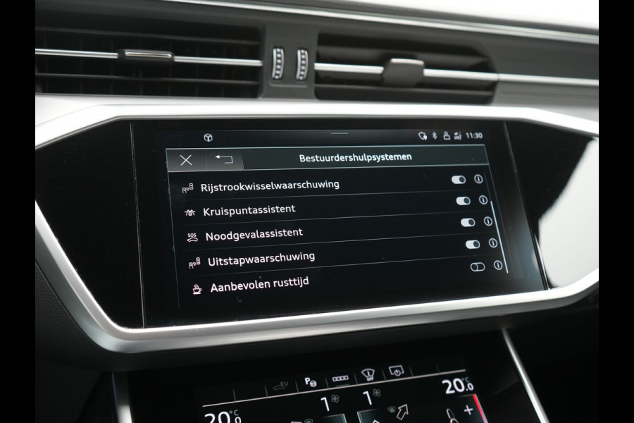 Audi A6 Avant 50 TFSI e Quattro S Line PHEV 300pk Dealer O.H. | Adaptive Cruise | Head Up | Camera | Matrix LED | Lederen Sportstoelen Memory & Verwarmd | Blis | Stuur Verwarmd | Apple Carplay | Navigatie | DAB | Plug In Hybrid |