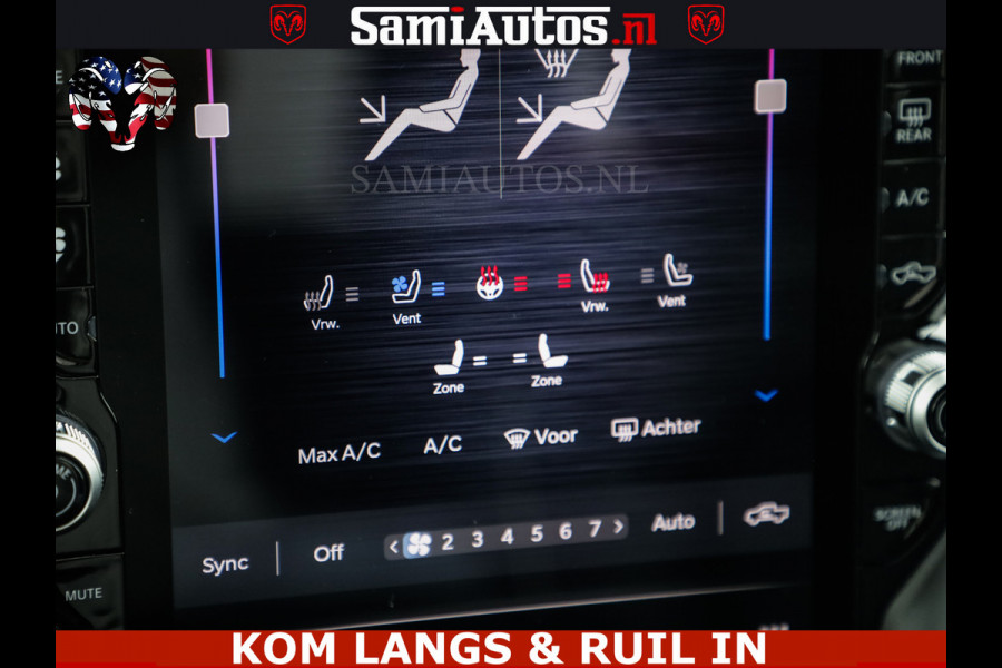 Dodge Ram HUD | 420PK | LUCHTVERING | PANO | PASSAGIERSSCHERM | BOM EN BOM VOL | Comfortabele Dubbele Cabine met Royale 5 Zitplaatsen | DODGE RAM PREMIUM LARAMIE EDITION | Voorraad Nr 2230 - 8765